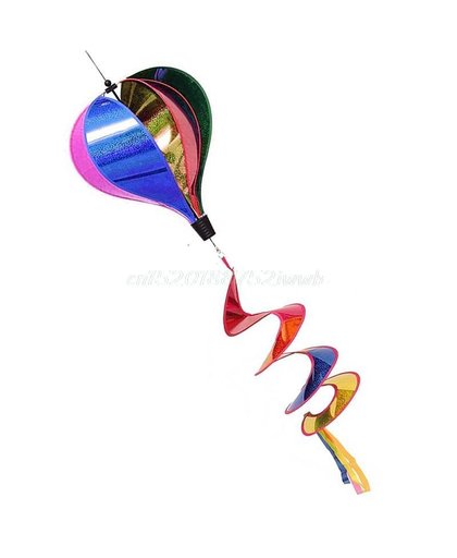 MyXL Kleurrijke Regenboog/Grid Luchtballon Streep Windzak Wind Spinner Tuin Yard Outdoor Decor # T026 #