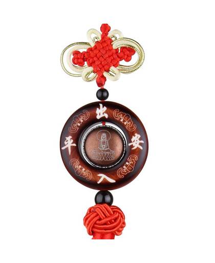 MyXL Kayme sandaal hout auto-interieur opknoping ornament amulet voor veilig auto hanger auto bedels voor achteruitkijkspiegel decoratie