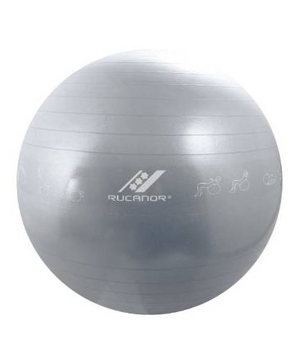 Rucanor fitnessbal Exercises 65 cm zilver