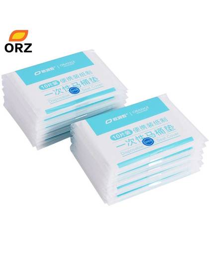 MyXL ORZ 10 Packs = 100 Stks Wegwerp Toilet Seat Cover Mat Waterdichte Reizen Draagbare Toiletpapier Pad Travelling Badkamer Accessoires