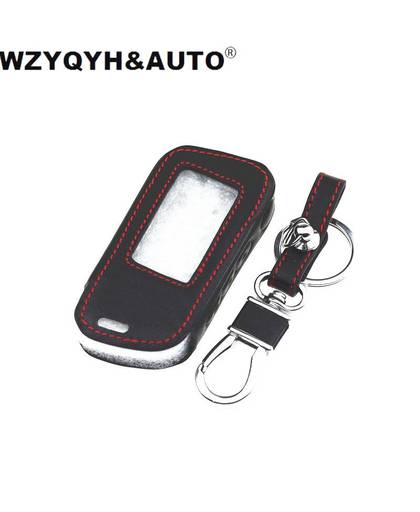 MyXL WZYQYH & AUTOA93 Lederen Case Voor Starline A93 A63 Auto alarm Afstandsbediening LCD Sleutelhanger Cover