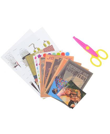 MyXL DIY Mijn Avontuur Boek Vintage Fotoalbum Accessoires Pixar Up Film Post Kaarten Stickers voor Kinderen Fotoalbum