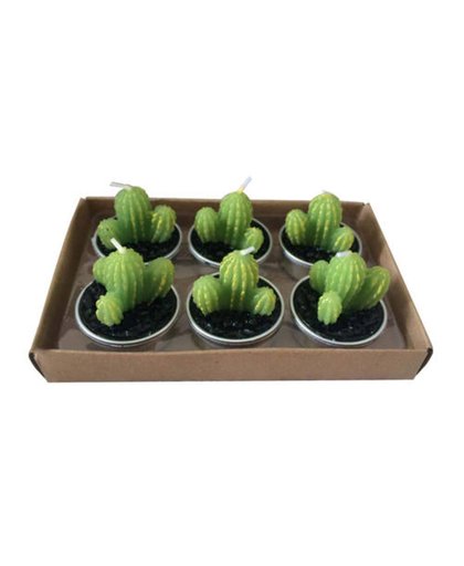 MyXL 6 Stks/set Mini Cactus Kaars Tafel Tuin Simulatie Plant Bruiloft Kaarsen