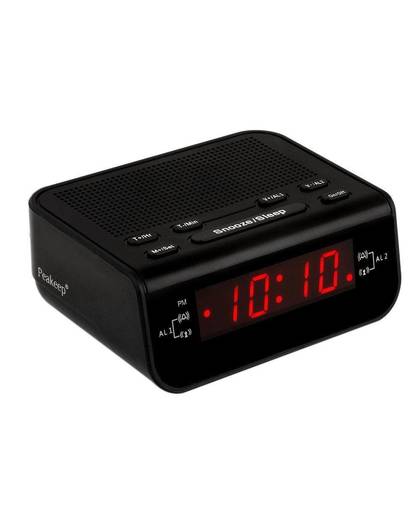 MyXL FM Radio Klok met Dual Alarm Buzzer Digitale wekker snooze led licht Elektronische Tafel Horloge Nixie Nachtkastje wekker