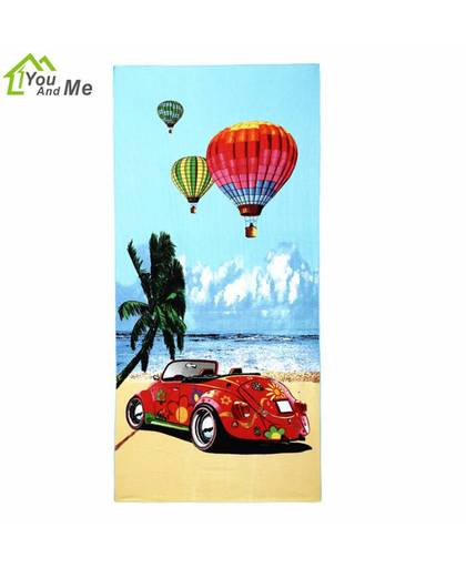 MyXL 70*150 CM Microfiber Badhanddoek Cartoon Auto Ballon Patroon Volwassen Strandlaken Voor Thuis Travelling