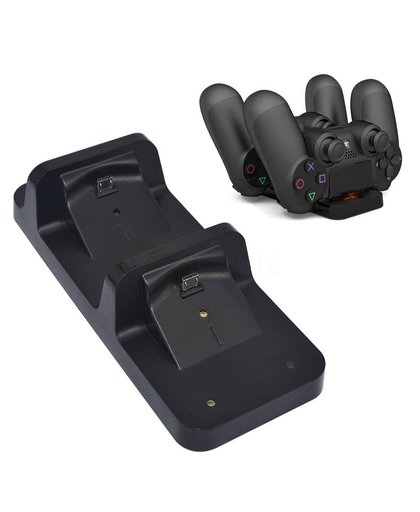 MyXL Dual USB Opladen Base Dock Station Stand voor PS4 PlayStation 4 Shock Game Controller Black Charger   MyXL