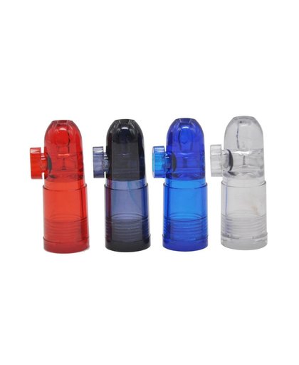 MyXL 24 stks/partij Plastic Snuff Dispenser Bullet Rocket Snuiven Sunff Snorter Sniffer