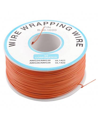 MyXL Oranje 0.5mm 30awg Wire Wrap Flexibele isolatie vertind Jumperkabel 1000Ft PCB Soldeer elektronische test moederbord