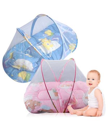 MyXL Koop 2 Kleuren Leuke Draagbare Opvouwbare Baby Mug Tent Reizen Kinderbedje Netto Instant Crib #84449