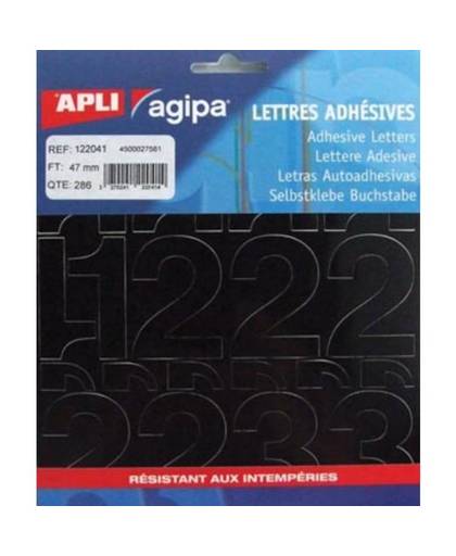 Agipa P286 Kleefcijfers 47mm Zwart