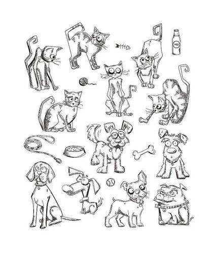 MyXL Cartoon Katten en Honden Transparant Clear Siliconen Stempel Seal DIY Scrapbooking fotoalbum Decoratieve Clear Stempel