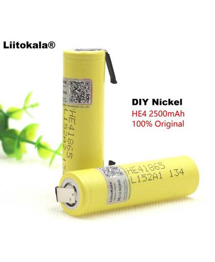 MyXL 4 STKS liitokala100 %originele HE4 18650 oplaadbare lithium-ion batterij 3.6 V 2500 mAh batterij 20A35A ontlading + DIY nikkel