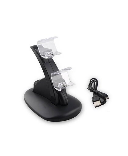 MyXL Draagbare LED Dual USB Charging Dock Station Stand + 8 stks Verbeterde Thumbstick Caps voor PS4 PS4 Slanke PS4 Pro Controller   GAOCHENG