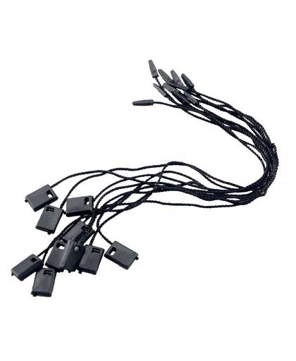 MyXL 1000 stks/partij zwarte hang tag string in kleding hang tag strings snoer voor kledingstuk rijgen prijs hangtag of seal tag TA12855969