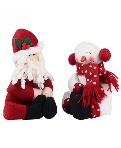 MyXL Kerst 2 stks/partij Kerstman Snowman Nieuwjaar Kerstversiering Geschenk Kerst Wijnfles CoverBag Ornament