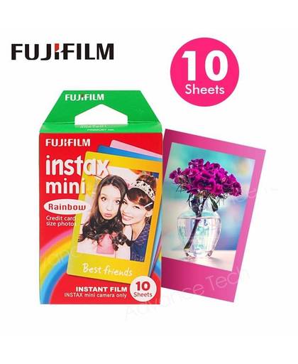 MyXL Genuine Fujifilm Instax Mini 8 Film Rainbow Fuji Instant Photo Paper 10 Sheets For 70  7s  50s 50i 90 25 Share SP-1 LOMO Cameras
