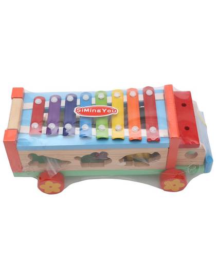 MyXL Simingyou montessori kinderen educatief vroegschoolse houten toys multi-purpose dier cartoon hand kloppen piano sg09