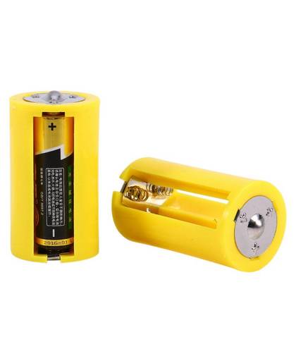MyXL 4 stks/partij Parallel AA 1.5 V Batterij Adapter Houder Case Batterij Opbergdozen Converter 3 AA naar 1 D Size opslag Batterij