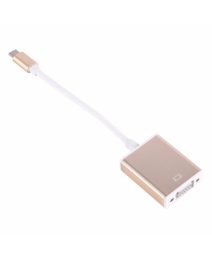 MyXL USB 3.1 Type C USB-C naar-vga Converter Adapter Omkeerbaar voor Macbook 12 inch Goud en Zilver Man-vrouw Point Verbinden Kabel   VBESTLIFE