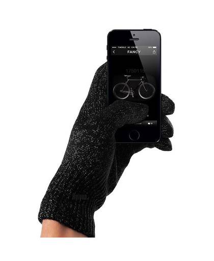 MyXL Snelste levering-tastbaar screen volledige vinger handschoen zwart unisex voor iphone/ipad winter warm mittens