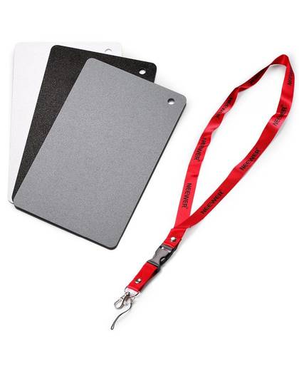 MyXL Neewer Digitale Grey Card Set-4 &quot;x 5&quot; Witbalans Card 18% Grijs Kaart voor Digitale en Film Fotografie met Premium Lanyard