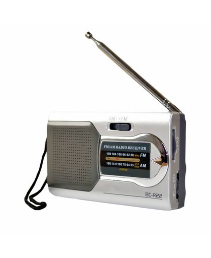 MyXL Top Deals Zilveren Mini Draagbare AM/FM Telescopische Antenne Radio