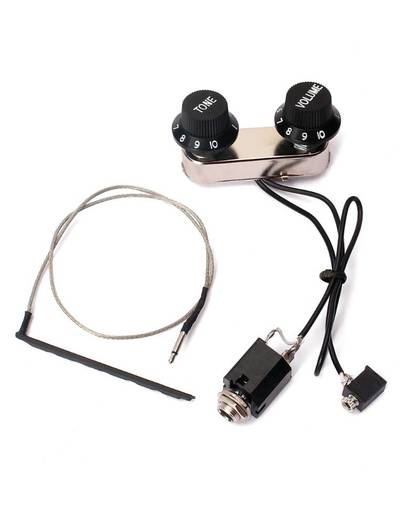 MyXL Gitaar Viool Pickup Piezo Transducer Bridge Set met Tone Volumeknop