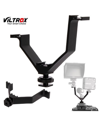MyXL Viltrox VL-125 125mm DSLR TripleShoe V Mount Flash Bracket voor Video Lampen Microfoons Monitoren om &#39;S Camcorders