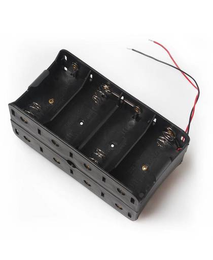 MyXL 1 STKS EDT-Dual Draden Dubbele Kanten 8 Pak D Formaat Batterij Case Houder 12 V Batterij Opbergdoos voor D Formaat Batterij