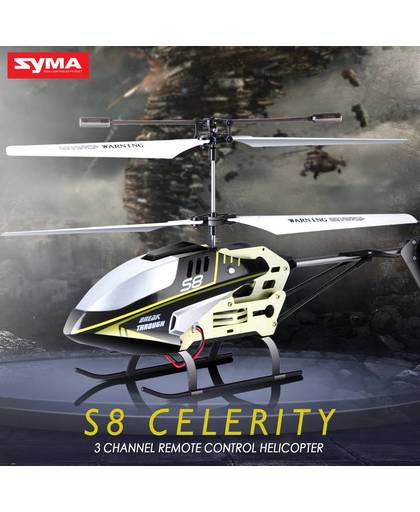 MyXL SYMA S8 3.5CH RC Helicopter Elektrische met Gryo Afstandsbediening Zoeken Licht RTF Model Speelgoedvoor Kind
