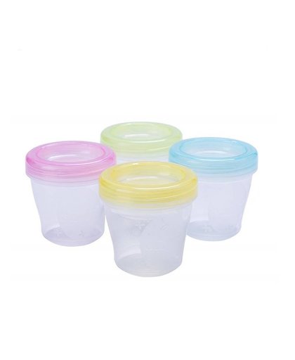 MyXL 4 stk/pak Moedermelk Opslag Zuigeling Plastic Voeden Poeder Container Babyvoeding Dispenser Sap Cups Fruit Doos Melkpoeder T0533