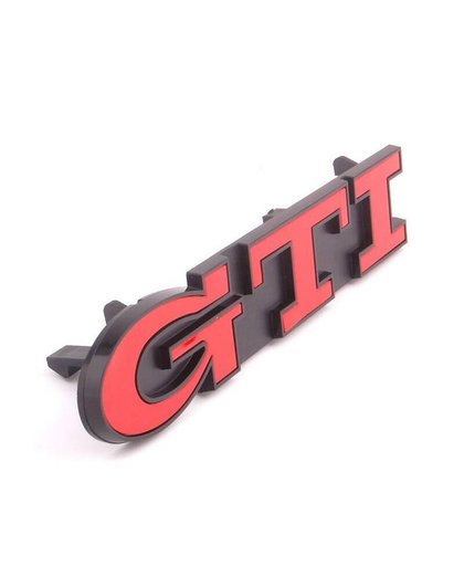 MyXL YAQUICKA Auto 3D Rode ABS GTI Voor Emblem Grille Grill Badge Voor Volkswagen GTI Polo GOLF Golf MK2 MK6 Auto-styling Accessoire
