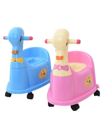 MyXL Baby Wc Cartoon Eend Kids Plastic Baby Toiletbril Lade Trainer Meisjes Jongen Comfortabele Potje Met Wielen kinderen Wc   MyXL