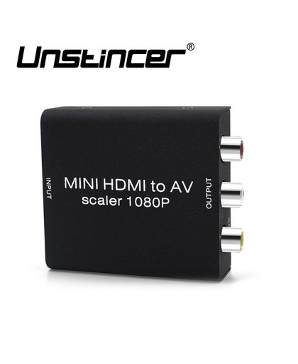 MyXL Mini hdmi Converter AV hdmi-signalen RCA Composiet video audio signalen HDMI2AV Converter voor TV/Monitor   UNSTINCER