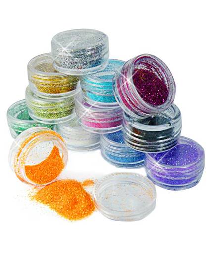 MyXL Glitter Nagels Acryl Poeder 12 Kleuren