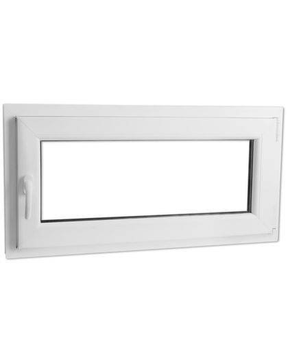 vidaXL Triple Glazing Tilt & Turn PVC Window Handle on the Left 1000x500 mm