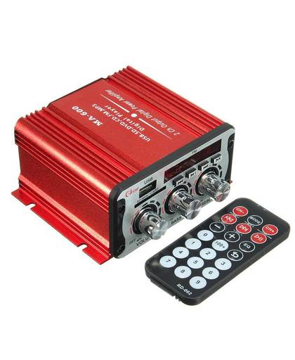 MyXL USB SD DVD CD FM MP3 Digitale LED Display Motorfiets Auto Versterker 20 W + 20 W 12 V Auto Audio Versterker Stereo MA-600