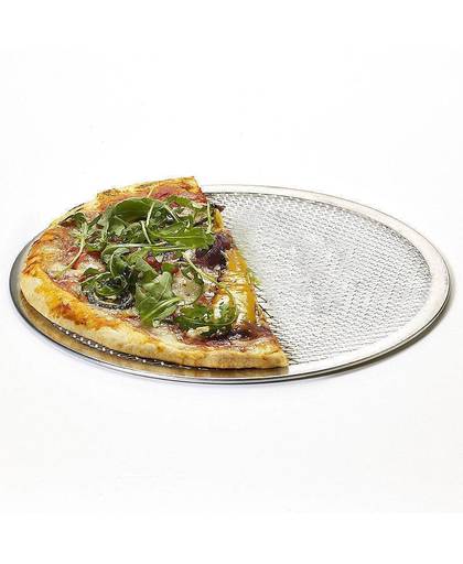 MyXL 1 stks Aluminium Netto Platte Mesh Pizza Screen Ronde Bakken Lade Keuken Bakken Gereedschap 10 &quot;12&quot;   faroot