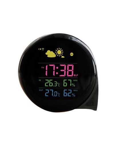 MyXL LED Digitale Draadloze Digitale Wekker Weersverwachting Temperatuur Vochtigheid Tester Desktop Wekker Thermometer Hygrometer