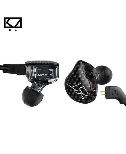 MyXL KZ ZST Dual Driver Oortelefoon Dynamische En Armature Afneembare Bluetooth Kabel Monitoren Geluidsisolerende HiFi Muziek Sport Oordopjes