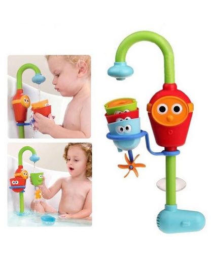 MyXL 2016Multicolor Fun babybadje speelgoed automatische uitloop spelen kranen/geschraagd vouwen spray douches speelgoed kraan spelen met water