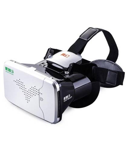 MyXL Riem 3 Virtual Reality 3D VR Glazen Hoofd Gemonteerd Headset Private Theater voor 3.5-6 inches Smartphone   RITECH