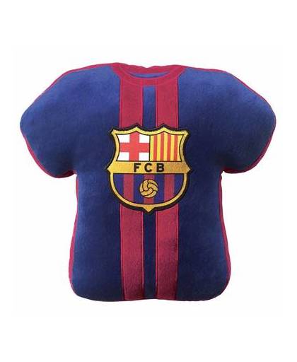 Fc barcelona 3d t-shirt maillot - sierkussen - 36 cm - multi