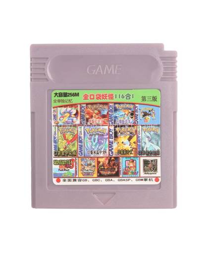 MyXL Nintendo gbc video game cartridge console card compilaties collection 116 in 1 chinese taal
