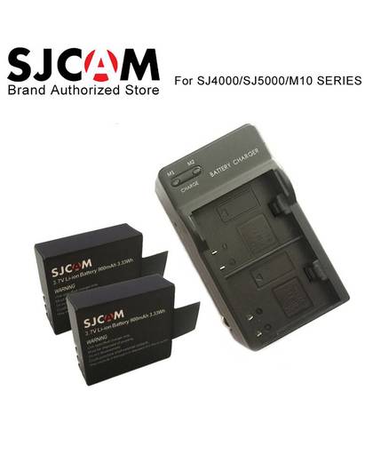 MyXL SJCAM sj4000 accessoires Dual charger 2 STKS SJCAM batterij, voor SJCAM sj4000 sj5000 M10 Wifi SJ5000X Elite Sport Action Camera