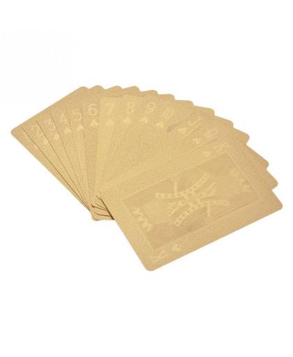 MyXL Duurzaam Waterdichte Plastic Speelkaarten Goudfolie Poker Golden Poker Kaarten 24 K Gold-Folie Vergulde Speelkaarten Poker tafel Games