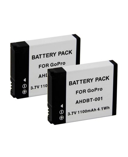 MyXL Voor Gopro Batterij 1400 mAh Ion Batterij 3.7 V Oplaadbare Digitale Batterijen Bateria Gopro Hero 2 Batterij Gaan Pro Hero 2 Stks/partij