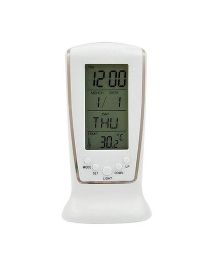 MyXL collectie LED Digitale Wekker met Blauwe Achtergrondverlichting Elektronische Kalender Thermometer