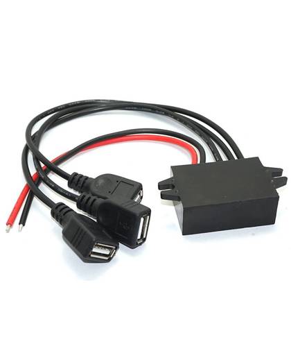 MyXL DC DC Converter 12 V 24 V naar 5 V 6A 30 W Auto Power Converters Triple USB Uitgangsvermogen Adapter