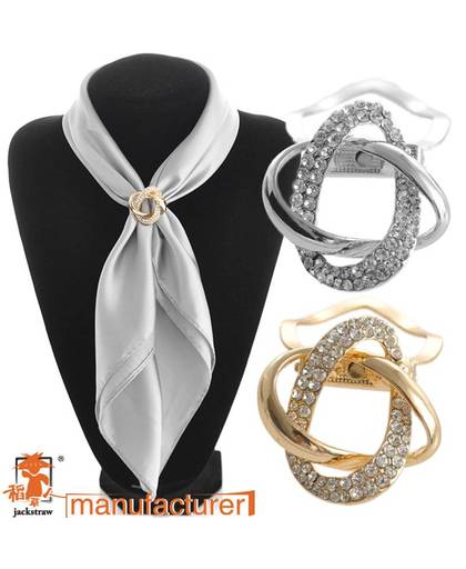 MyXL Dual purpose sjaal accessoires sieraden lichtmetalen twine sjaal clip broche voor sjaal strass broche